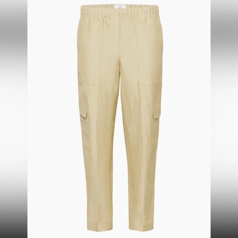 Babaton Titan Linen Cargo Pant Size Small in Beige